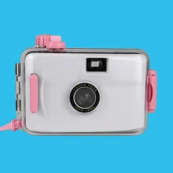 White Underwater Focus Free 35mm Point and Shoot Film Camera