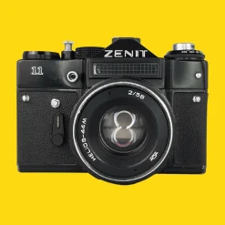 Zenit 11 Black Vintage Metal 35mm SLR Film Camera with Prime Lens